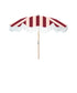 Mini Agnes parasol with natural cotton fringing, wooden frame, adjustable positioning, perfect for children and park outings, includes matching carry bag.