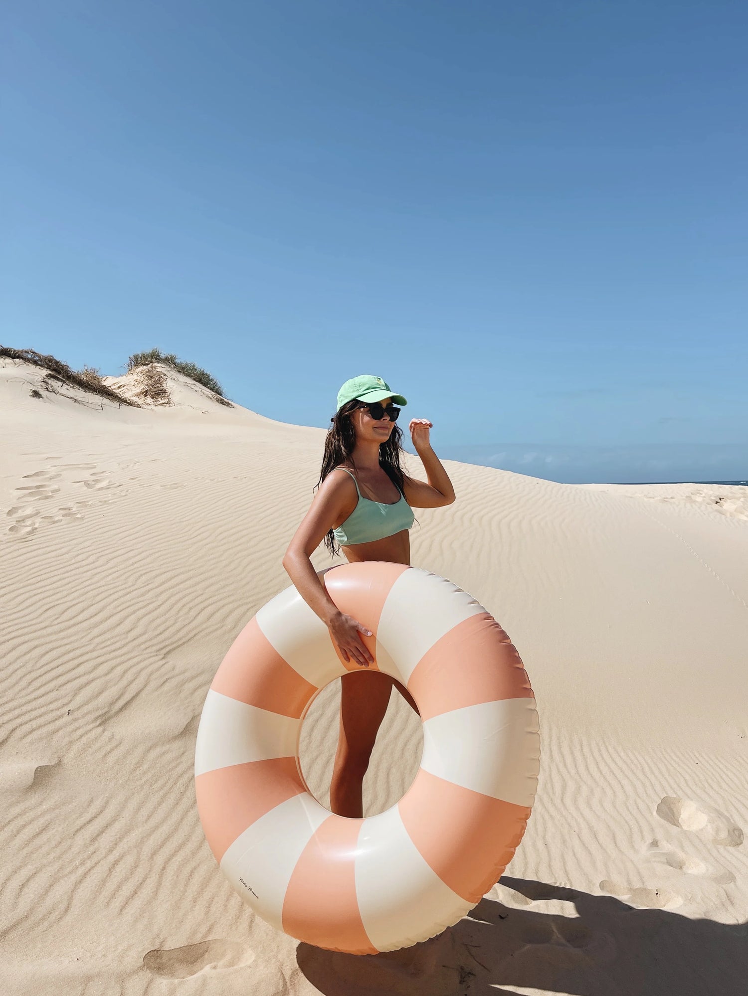 Peach Daisy Swim Ring