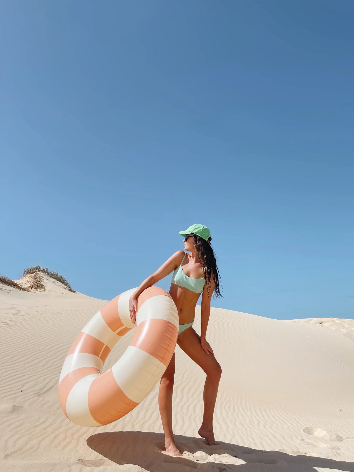 Peach Daisy Swim Ring