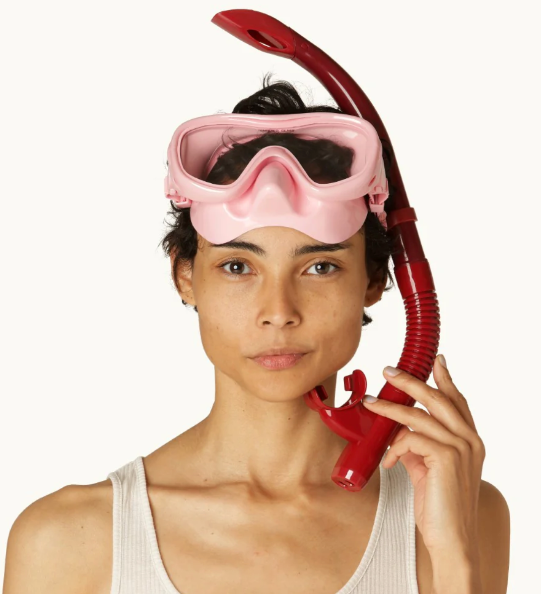 French Rose Ruby Red Snorkel Set