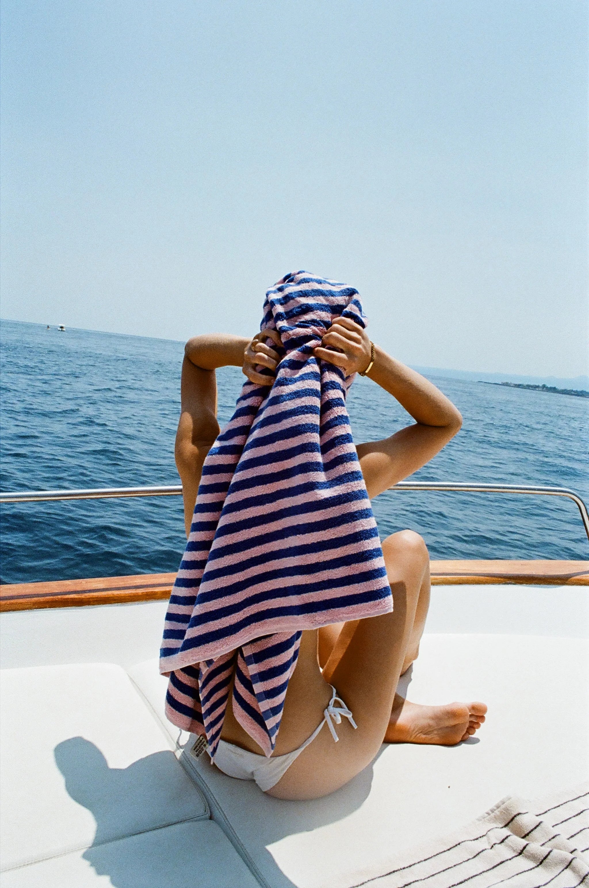 Dazzling Blue &amp; Rose Naram Towel
