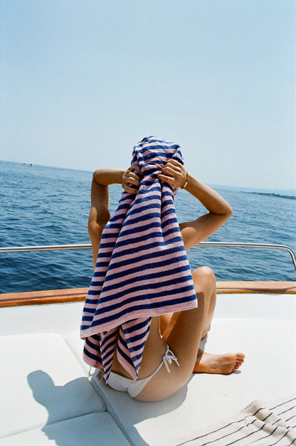 Dazzling Blue &amp; Rose Naram Towel